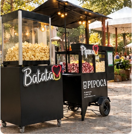 Estações Gourmet de Pipoca e Batata Amor Pipoca